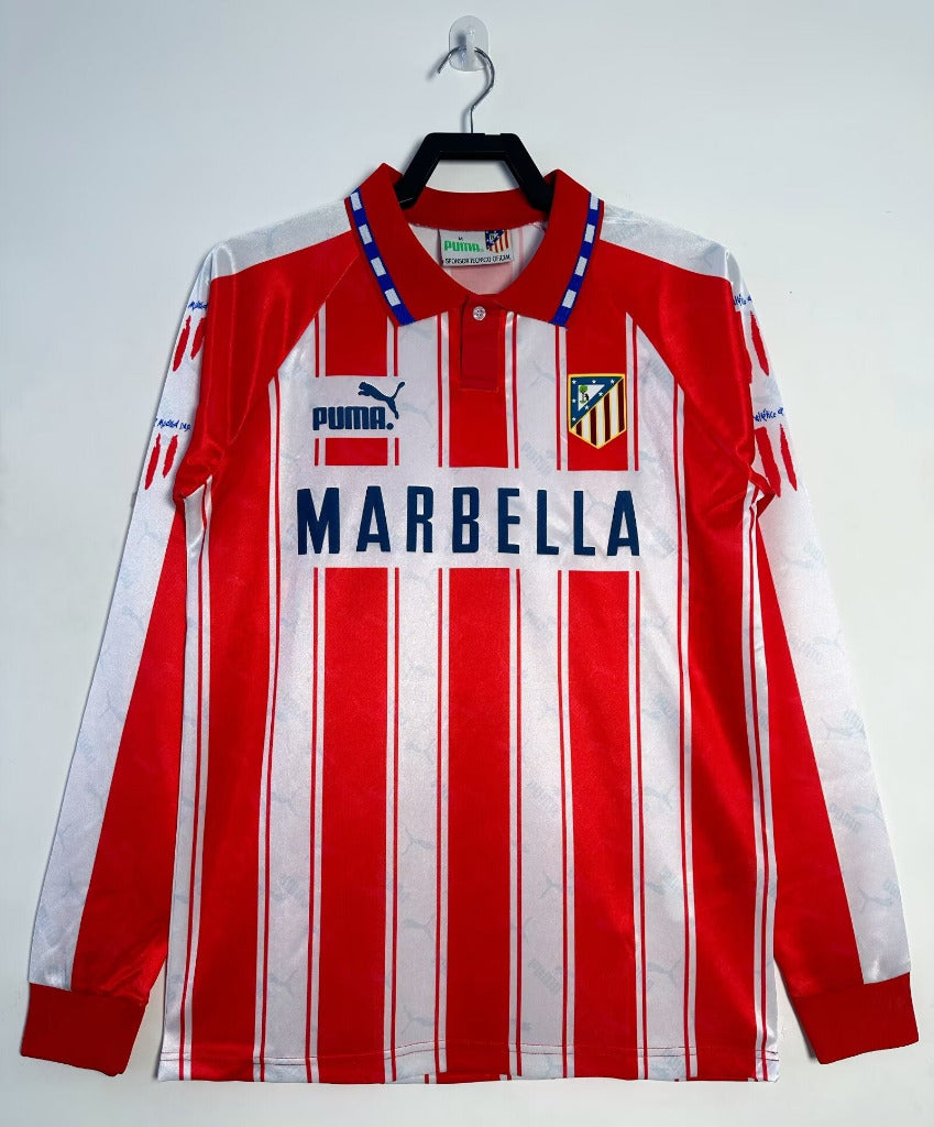 Atletico Madrid 1994/95 Vintage Retro Home Long Sleeves Jersey - Concept Kits