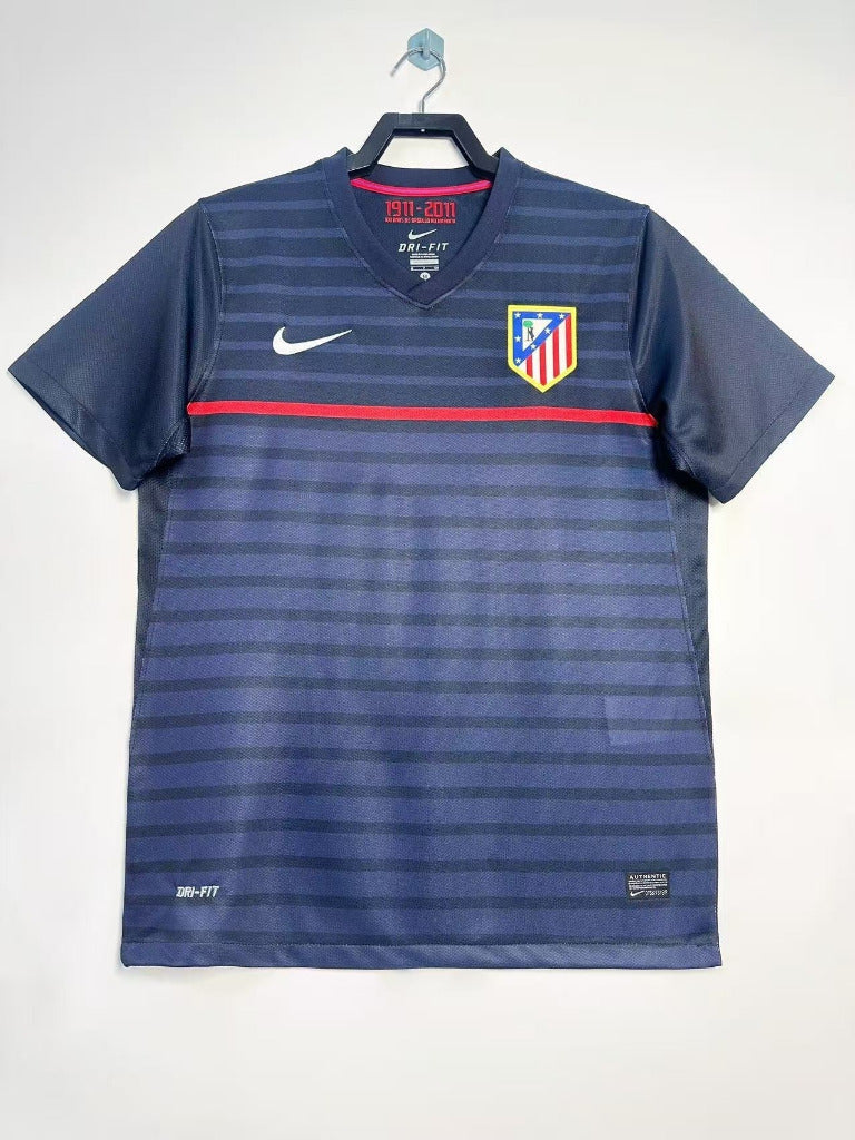 Atletico Madrid 2011/12 Retro Navy Blue Away Jersey