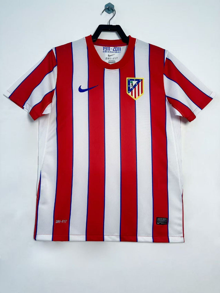 Atletico Madrid 2011/12 Retro Red/White Home League Version Jersey