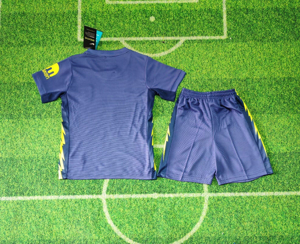 Atletico Madrid 25/26 Blue Away Kids Jersey Set