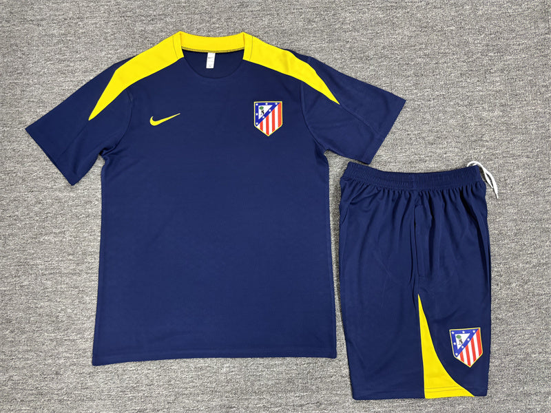 Atletico Madrid 25/26 Blue/Yellow Kids Jersey Set