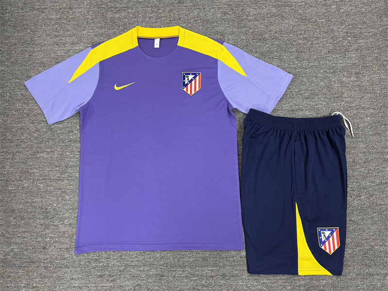 Atletico Madrid 25/26 Purple/Yellow Kids Jersey Set