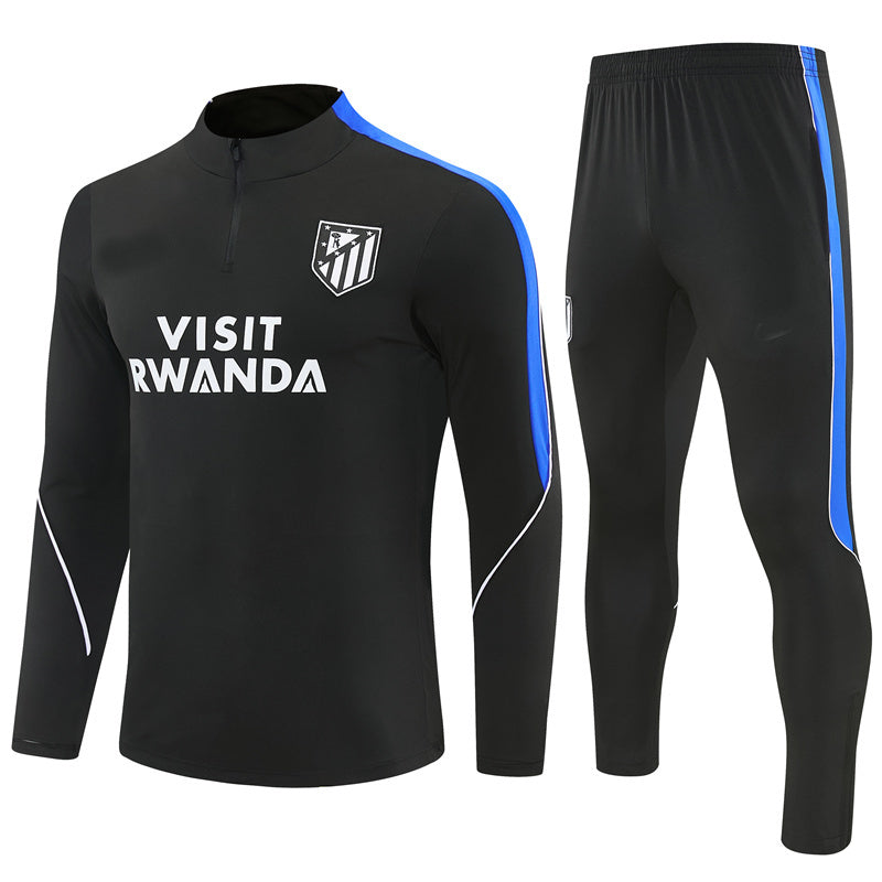 Atletico Madrid 26/27 Black/Blue/White Trim Training Tracksuit Set