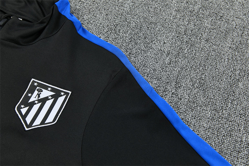 Atletico Madrid 26/27 Black/Blue/White Trim Training Tracksuit Set