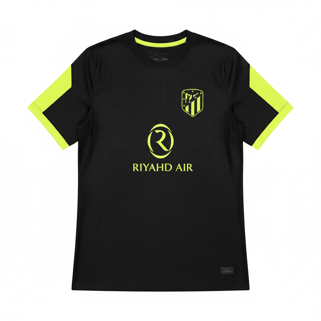 Atletico Madrid 26/27 Black/Volt-Yellow Away Player Version Jersey