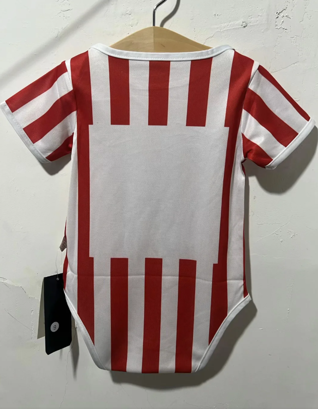 Atlético Madrid 26/27 Red/White Stripes Home Baby Bodysuit