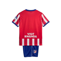 Atletico Madrid 26/27 Red/White Vertical Stripes Home Kids Jersey Set