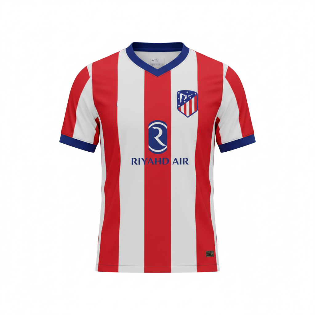 Atletico Madrid 26/27 Red/White Vertical Stripes Home Player Version Jersey