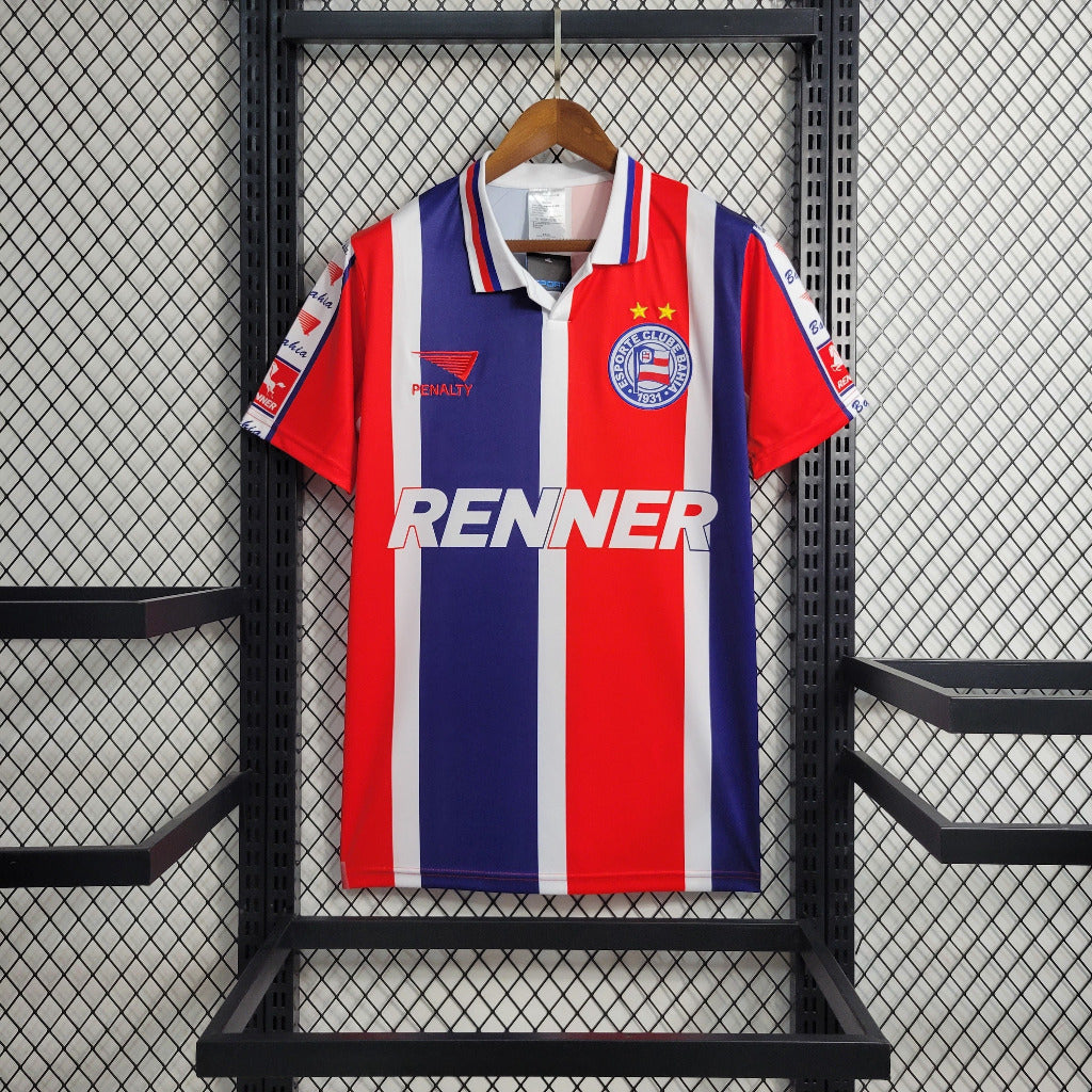 Bahia 1996 Retro Version Blue/Orange Away Jersey