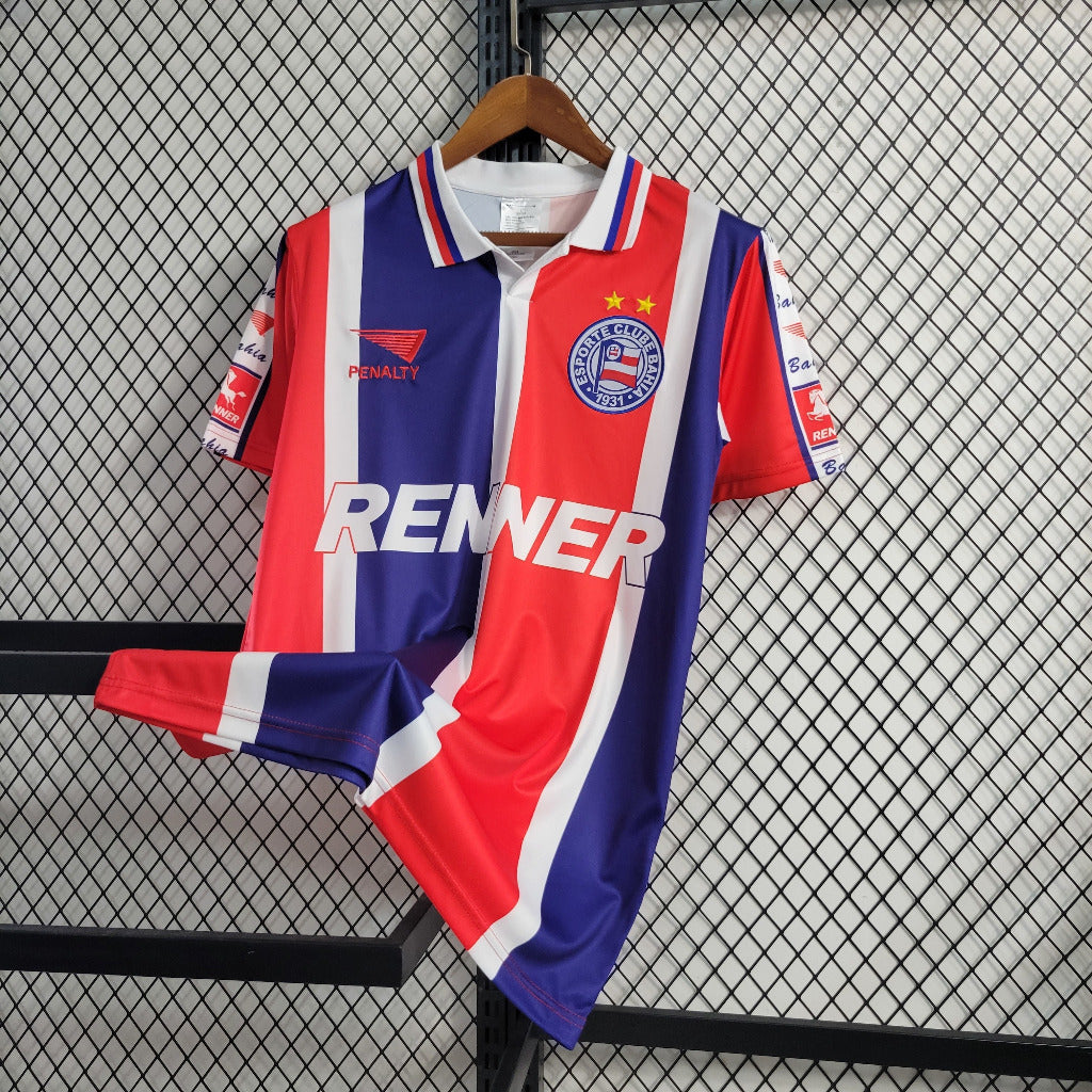 Bahia 1996 Retro Version Blue/Orange Away Jersey