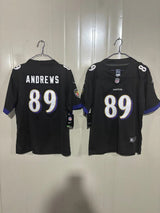 Baltimore Ravens 25/26 Andrews #89 Black Kids Jersey