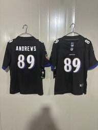 Baltimore Ravens 25/26 Andrews #89 Black Kids Jersey