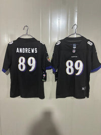 Baltimore Ravens 25/26 Andrews #89 Black Kids Jersey