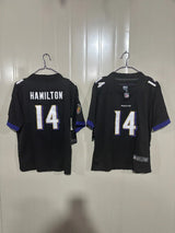 Baltimore Ravens 25/26 Hamilton #14 Black Kids Jersey