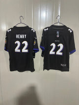 Baltimore Ravens 25/26 Henry #22 Black Kids Jersey
