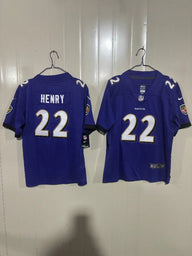 Baltimore Ravens 25/26 Henry #22 Purple Kids Jersey