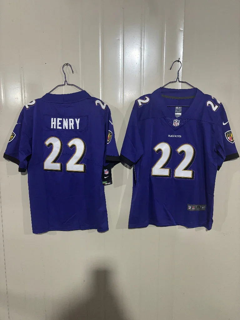 Baltimore Ravens 25/26 Henry #22 Purple Kids Jersey