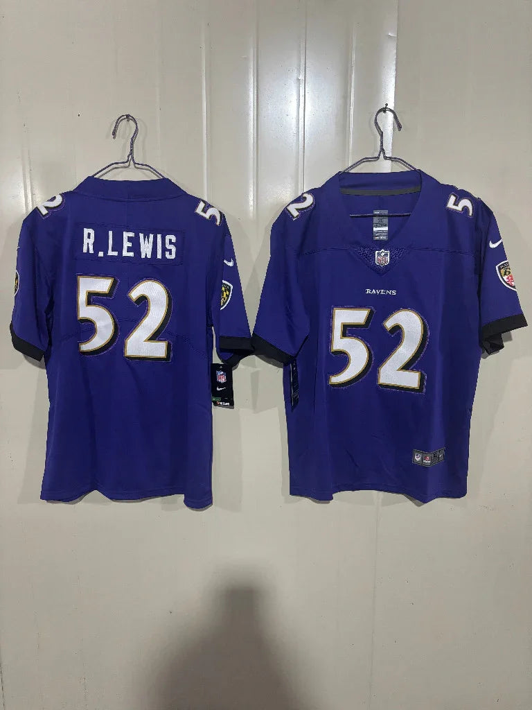 Baltimore Ravens 25/26 R.Lewis #52 Purple Kids Jersey
