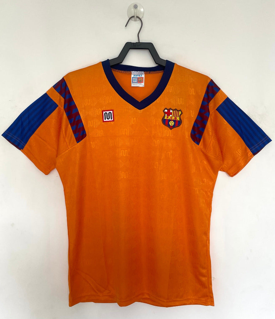 Barcelona 1989/92 Vintage Retro Orange Away Game Jersey