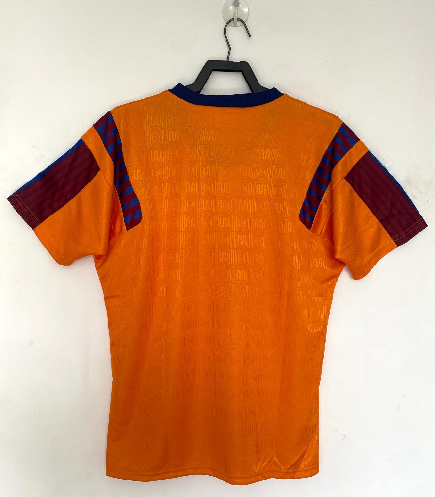 Barcelona 1989/92 Vintage Retro Orange Away Game Jersey