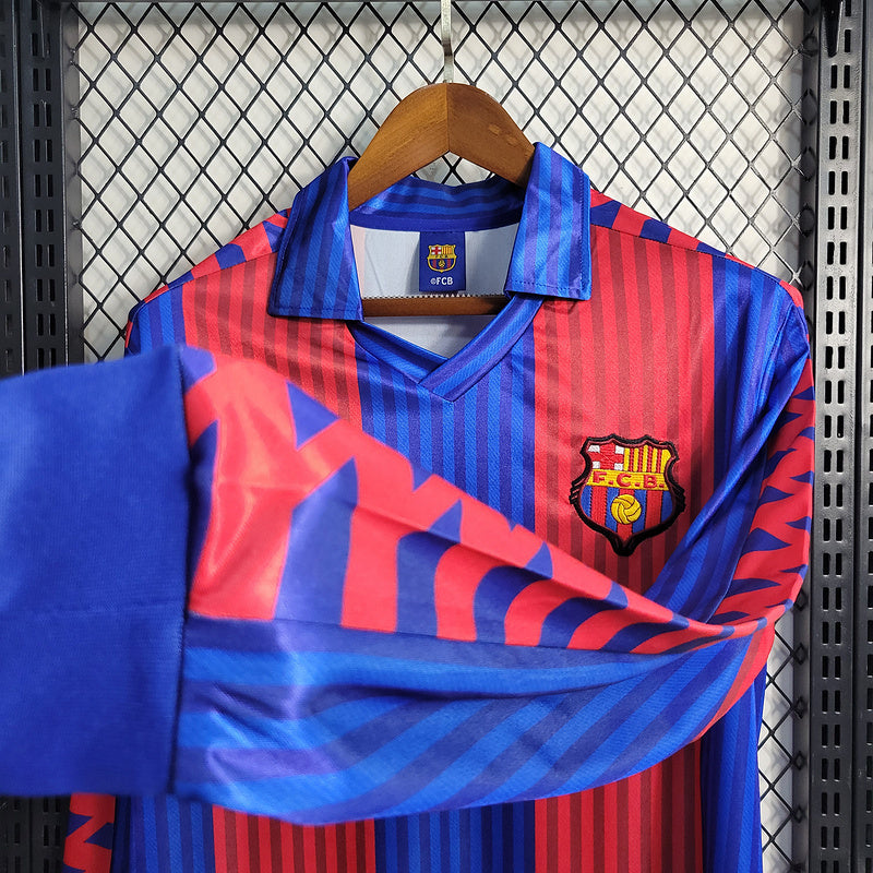 Barcelona 1991/92 Vintage Retro Home Long Sleeve Jersey