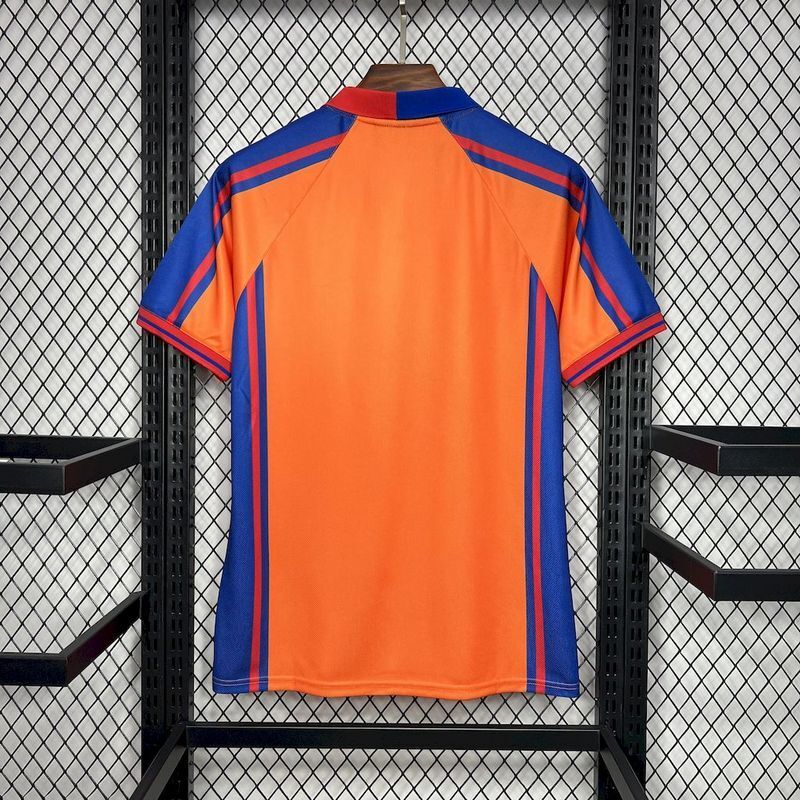 Barcelona 1997/98 Vintage Retro Orange/Blue Away Jersey