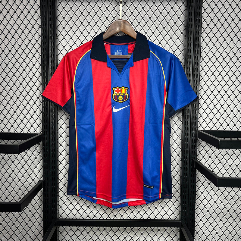 Barcelona 2004/05 Vintage Retro Blue/Deer Red Home Jersey