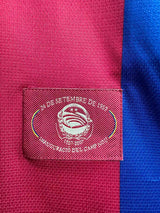 Barcelona 2007/08 Retro Red/Blue Home Long Sleeve Jersey