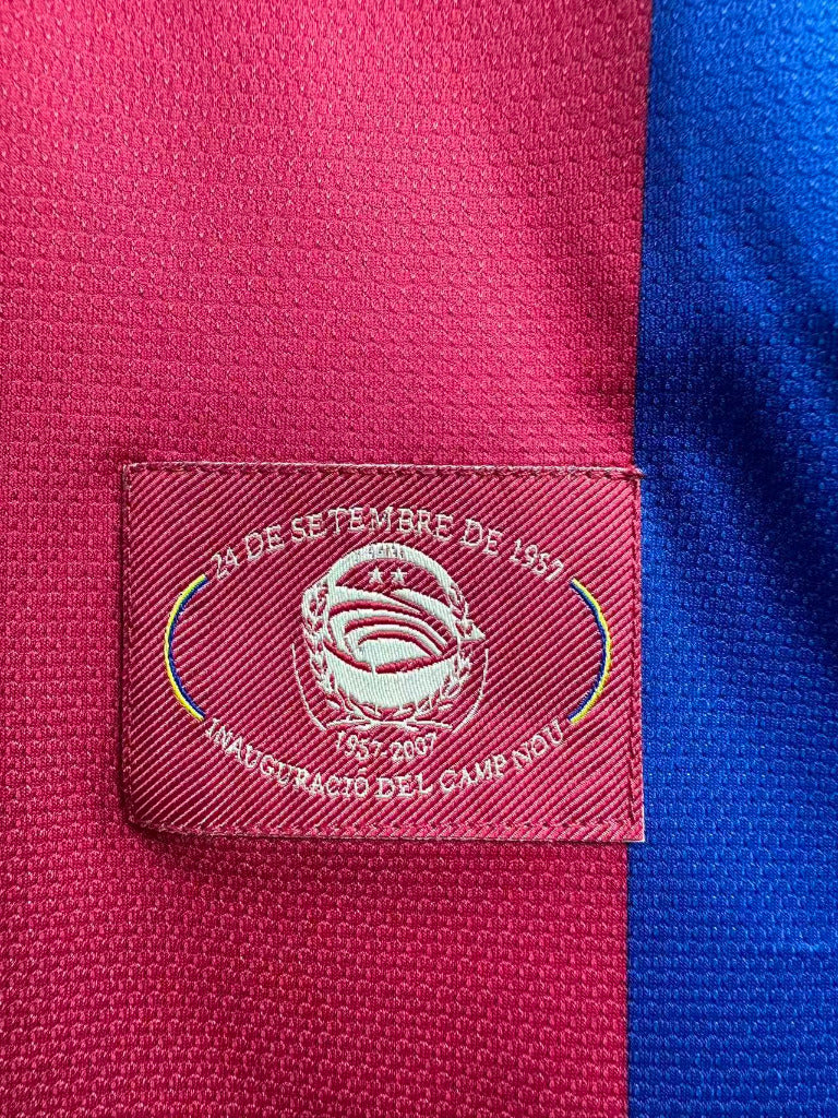 Barcelona 2007/08 Retro Red/Blue Home Long Sleeve Jersey