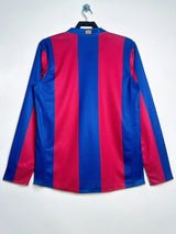 Barcelona 2007/08 Retro Red/Blue Home Long Sleeve Jersey