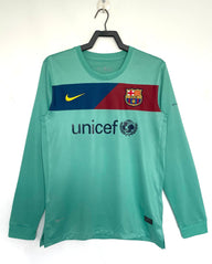 Barcelona 2010/11 Retro Green Away Long Sleeve Jersey
