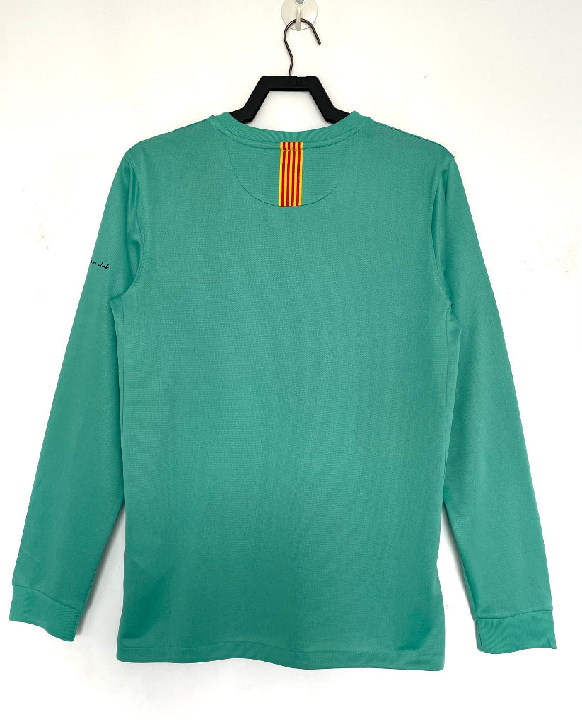 Barcelona 2010/11 Retro Green Away Long Sleeve Jersey
