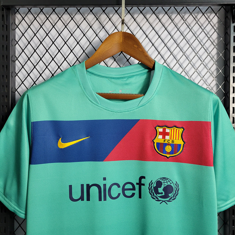Barcelona 2010/11 Vintage Retro Green Away Jersey