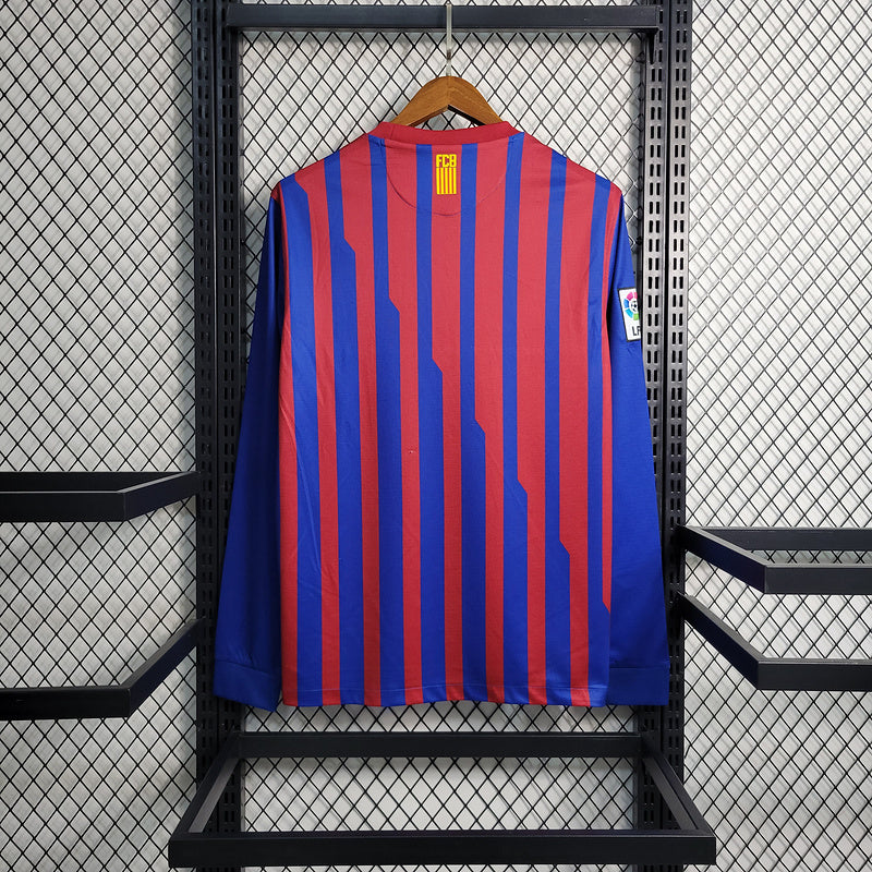 Barcelona 2011/12 Vintage Retro Home Long Sleeve Jersey