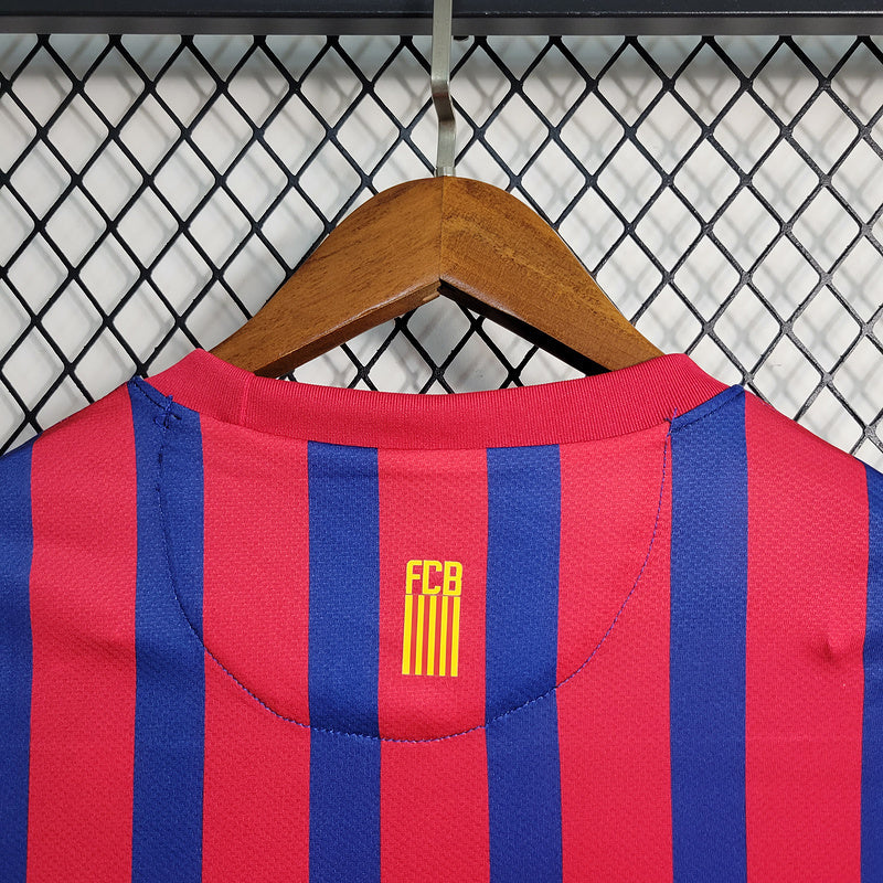Barcelona 2011/12 Vintage Retro Home Long Sleeve Jersey