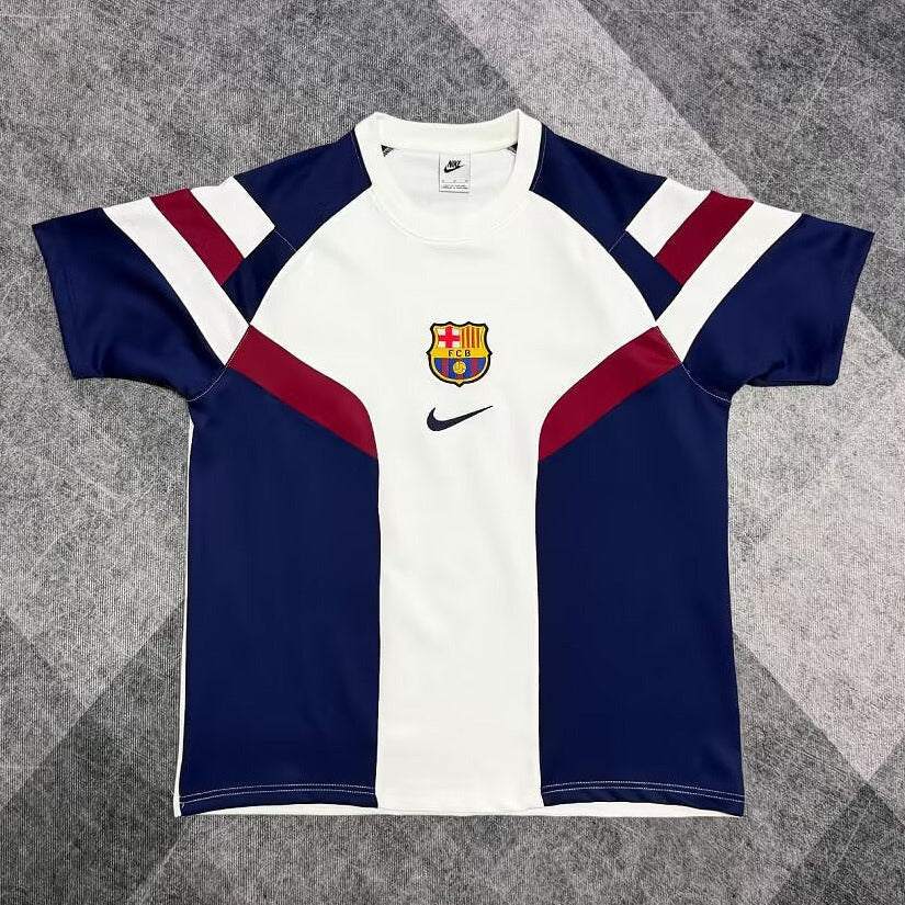 Barcelona 2026 White/Navy Blue/Maroon Jersey