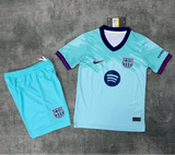 Barcelona 25/26 Blue/Black Third Kids Jersey Set