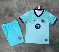 Barcelona 25/26 Blue/Black Third Kids Jersey Set