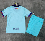 Barcelona 25/26 Blue/Black Third Kids Jersey Set