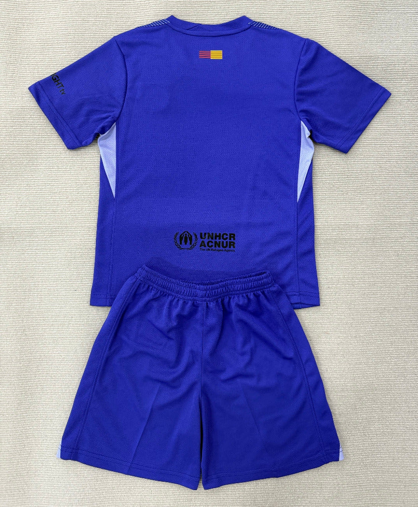 Barcelona 25/26 Blue Goalkeeper Kids Jersey Set