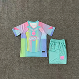 Barcelona 25/26 Blue/Green/Yellow Kids Jersey Set