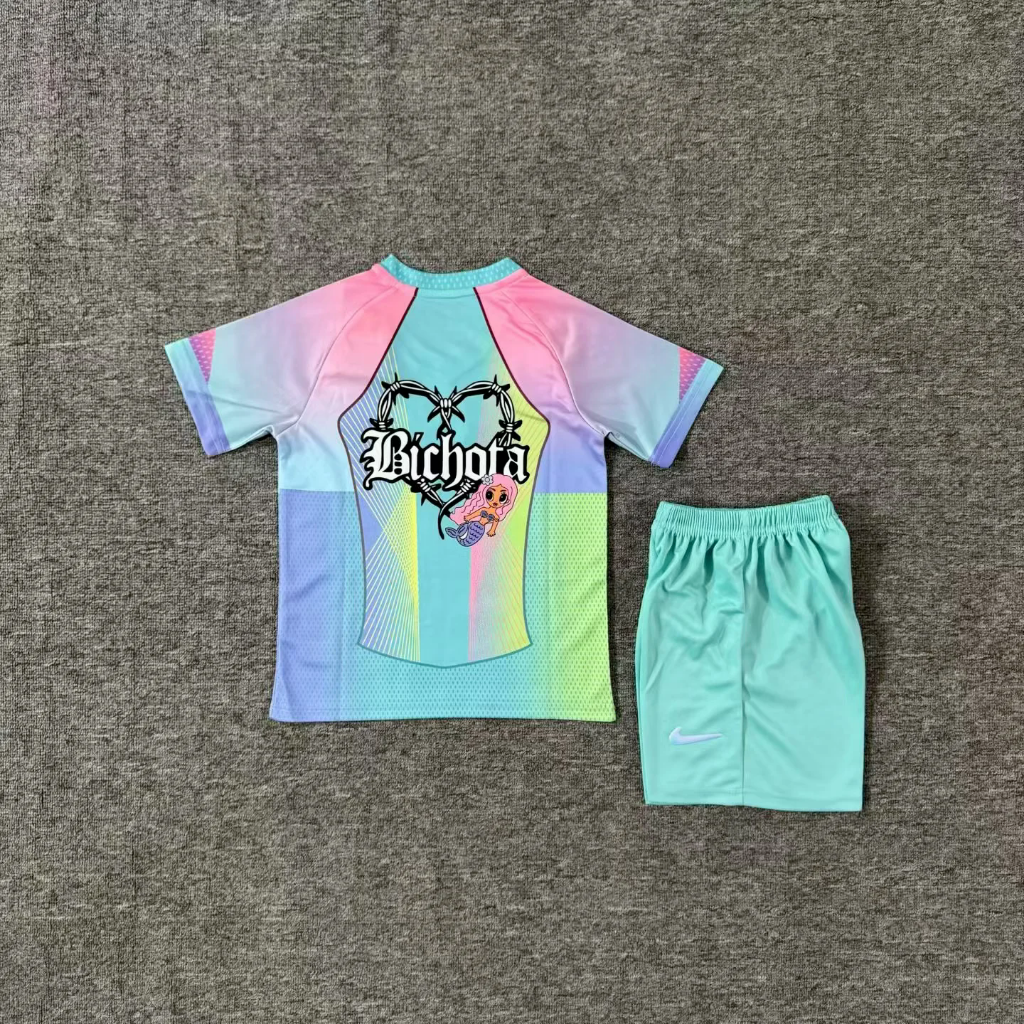 Barcelona 25/26 Blue/Green/Yellow Kids Jersey Set