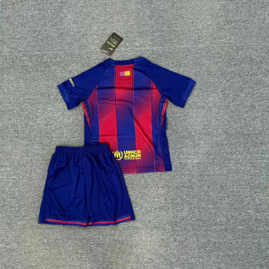 Barcelona 25/26 Blue/Red Home Kids Jersey Set