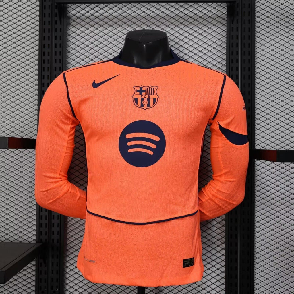 Barcelona 25/26 Orange Third Long Sleeve Jersey