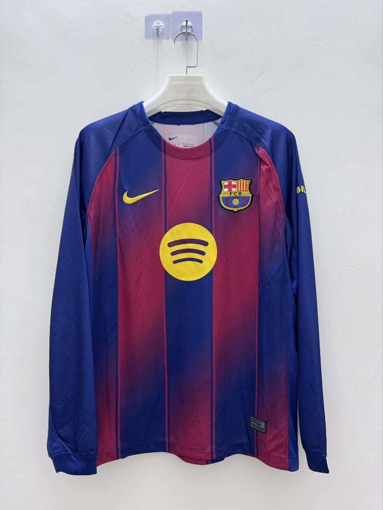 Barcelona 25/26 Red/Blue Home Long Sleeve Jersey