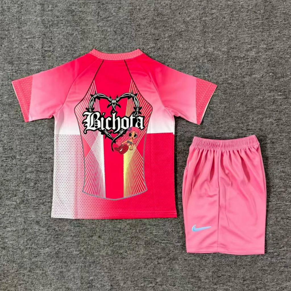 Barcelona 25/26 Red/Pink Kids Jersey Set