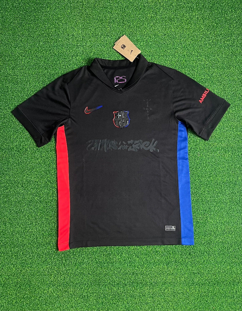 Barcelona 25/26 Travis Scott Black Away Jersey