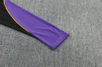 Barcelona 26/27 Black/Purple/Yellow Trim Quarter-Zip Long Sleeve Tracksuit
