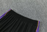 Barcelona 26/27 Black/Purple/Yellow Trim Quarter-Zip Long Sleeve Tracksuit
