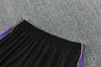Barcelona 26/27 Black/Purple/Yellow Trim Quarter-Zip Long Sleeve Tracksuit